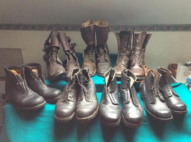 COLLECTIE SCHOENEN/BOTTINNEN WW1 & 2, Verzamelen, Militaria | Algemeen, Landmacht, Overige typen, Overige gebieden, Ophalen of Verzenden