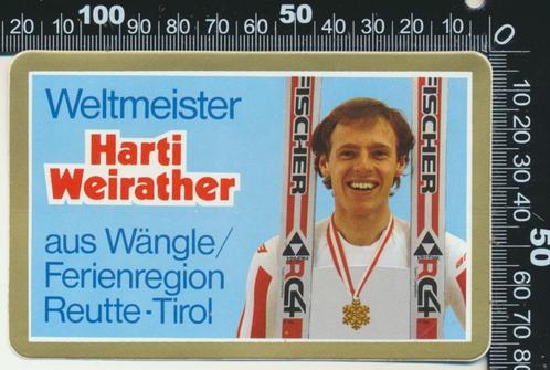 Sticker: Harti Weirather Weltmeister - Wangle, Verzamelen, Stickers, Zo goed als nieuw, Sport, Verzenden
