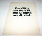 Autofolder Volkswagen De VW's en de VW 1972 die u nooit ziet, Ophalen of Verzenden, Zo goed als nieuw, Volkswagen