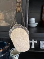 Vintage Dames Tasje met Bloemenpatroon in kant, Antiek en Kunst, Ophalen of Verzenden, Dames