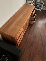 Onbehandeld Teak dressoir, Ophalen of Verzenden, Zo goed als nieuw, 50 tot 75 cm, 200 cm of meer