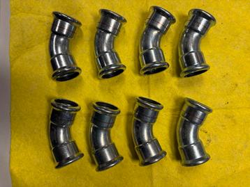 8x Viega perskoppeling 45 gr 28mm staalverzonken beschikbaar voor biedingen