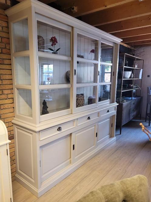 *ACTIE* Mooie Landelijke Grijze Buffetkast Winkelkast (2513C, Huis en Inrichting, Kasten | Buffetkasten, Gebruikt, 200 cm of meer
