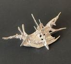 Vintage Juhl’s zilveren broche “Tundra’, 4 tot 7 cm, Verzenden, Zo goed als nieuw, Zilver
