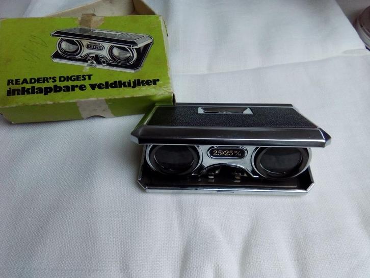 retro inklapbare veldkijker, Audio, Tv en Foto, Optische apparatuur | Verrekijkers, Gebruikt, Overige typen, Ophalen of Verzenden