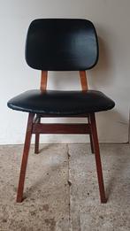 Vintage jaren 60 stoel zwart skai, Ophalen of Verzenden, Zo goed als nieuw, Zwart, Eén