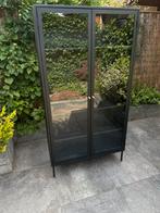 Vitrinekast zwart Loods5, Huis en Inrichting, Kasten | Vitrinekasten, Ophalen, Gebruikt, 50 tot 100 cm, Glas
