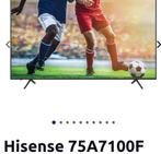 Hisense 75 uhd 4k HDR smart tv, Audio, Tv en Foto, Televisies, Overige merken, 100 cm of meer, Smart TV, Ophalen of Verzenden