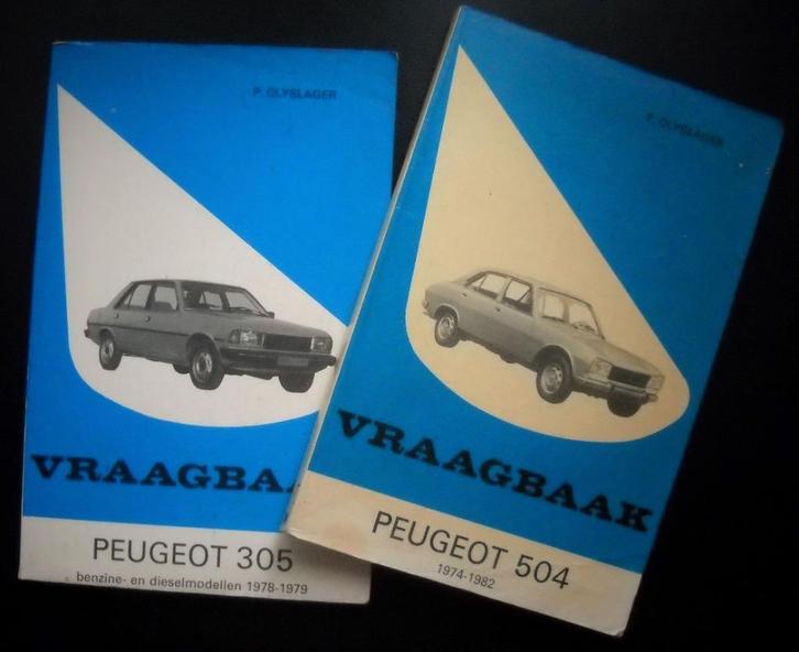 Vraagbaken Peugeot 305 en Peugeot 504, Auto diversen, Handleidingen en Instructieboekjes, Ophalen of Verzenden