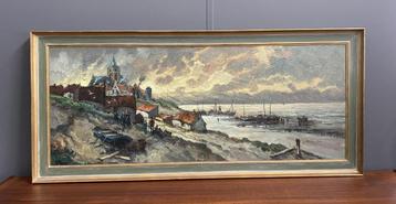 ZELDZAAM 1972 groot SCHILDERIJ JOS VAN Dijk nr: 234 beschikbaar voor biedingen