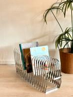 Luther Evans - vintage uitschuifbaar tijdschriftenrek chroom, Huis en Inrichting, Woonaccessoires | Krantenbakken en Lectuurbakken