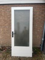Houten buitendeur met glas, Ophalen, 80 tot 100 cm, 200 tot 215 cm, Glas