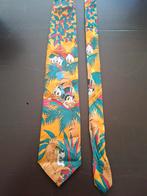 Vintage Disney stropdas, Geel, Ophalen of Verzenden, Zo goed als nieuw, Met patroon