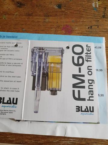 Hang-on filter voor kleine aquaria. Cap. 60 l/h beschikbaar voor biedingen
