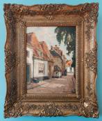 Gerard Delfgaauw 1882-1947 straatje in Hattem - olieverf, Antiek en Kunst, Kunst | Schilderijen | Klassiek, Ophalen of Verzenden