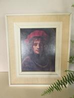 oude vintage lijst met afbeelding van Titus / zoon Rembrand, Minder dan 50 cm, Gebruikt, Ophalen of Verzenden, Minder dan 50 cm