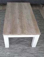 Salontafel met tv kast (grijs eiken wit onderstel), Ophalen, 50 tot 75 cm, Eikenhout, 50 tot 100 cm