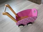 Janod houten poppenwagen roze, Kinderen en Baby's, Speelgoed | Houten speelgoed, Ophalen, Gebruikt, Duw- of Trekspeelgoed