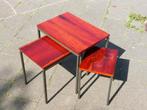 1× mimiset 1970'S pastőe styl, grootste tafel 50×35×45 cm, Ophalen, Minder dan 55 cm, Gebruikt, Vierkant