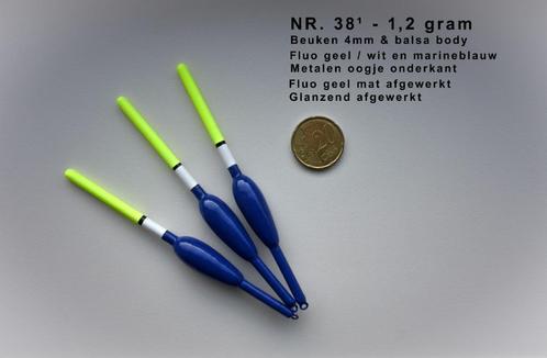 KARPERDOBBER HAND BUILT NR. 38¹ / 1,2 gram, Watersport en Boten, Hengelsport | Karpervissen, Nieuw, Dobber of Lood, Ophalen of Verzenden