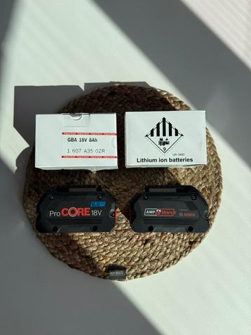 2x Bosch ProCORE18V 8.0Ah Accu – Nieuw beschikbaar voor biedingen