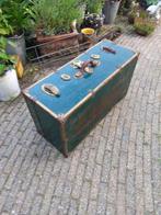 Vintage groene reiskoffer, salontafeltje, Vo, 50 tot 100 cm, Rond, Vo