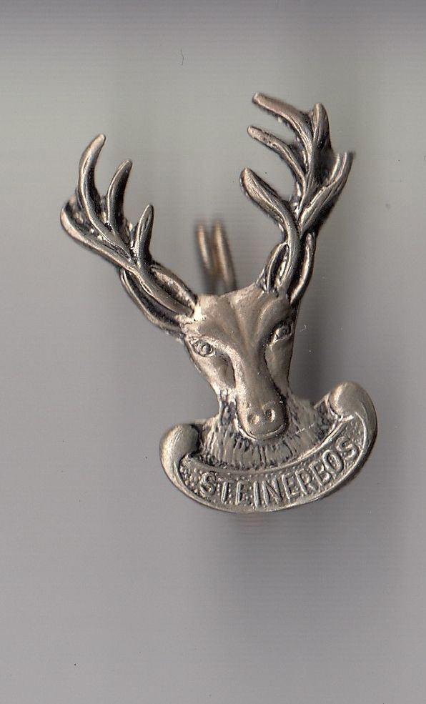 Steinerbos Hert broche, Verzamelen, Speldjes, Pins en Buttons, Gebruikt, Speldje of Pin, Overige onderwerpen, Ophalen of Verzenden