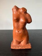 Mooie vintage handgemaakte dame torso buste beeld terra ‘79, Verzamelen, Beelden en Beeldjes, Ophalen of Verzenden