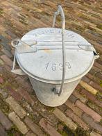 Vuilnisbak Zijpe zink vintage, Ophalen, Overige materialen, Gebruikt, 50 tot 75 cm