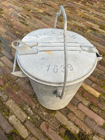 Vuilnisbak Zijpe zink vintage beschikbaar voor biedingen