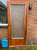 Hardhouten Voordeur 93x211 - Naar Buiten Draaiend, Doe-het-zelf en Verbouw, Deuren en Horren, Gebruikt, 80 tot 100 cm, Ophalen of Verzenden