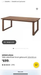 IKEA MÖRBYLÅNGA eettafel + bank, Huis en Inrichting, Tafels | Eettafels, 200 cm of meer, Zo goed als nieuw, Rechthoekig, 50 tot 100 cm