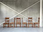 Set van zes brutalistische eetkamerstoelen, ca 1980’s, Antiek en Kunst, Ophalen of Verzenden