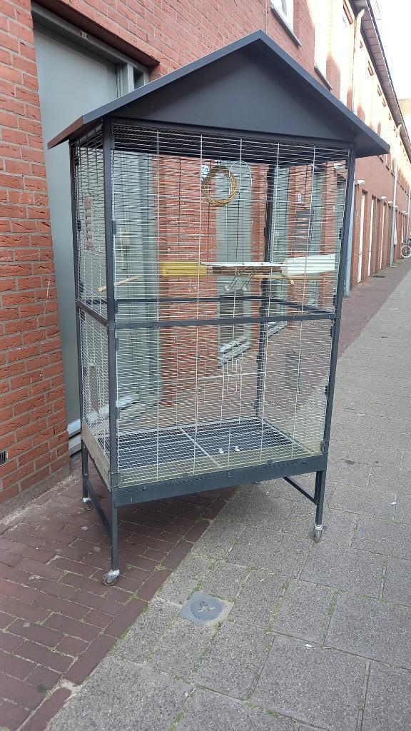 Volière vogels kooi, Dieren en Toebehoren, Vogels | Hokken en Kooien, Zo goed als nieuw, Volière, Metaal, Ophalen