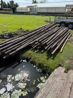 Houten Palen - Geïmpregneerde teer - Lange Lengtes, Doe-het-zelf en Verbouw, Hout en Planken, Geïmpregneerd, Gebruikt, Ophalen of Verzenden