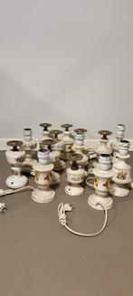 oude schemerlamp voeten tafellamp kandelaar, Ophalen of Verzenden, Gebruikt, Overige materialen, Minder dan 50 cm