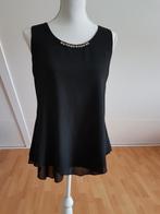 Zwarte top met kraaltjes op de hals. Maat S. Nieuw!, Kleding | Dames, Zwart, Nieuw, Ophalen of Verzenden, Maat 36 (S)