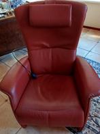 Prominent relaxstoel leer, Huis en Inrichting, Fauteuils, Ophalen, Zo goed als nieuw, Leer, 50 tot 75 cm