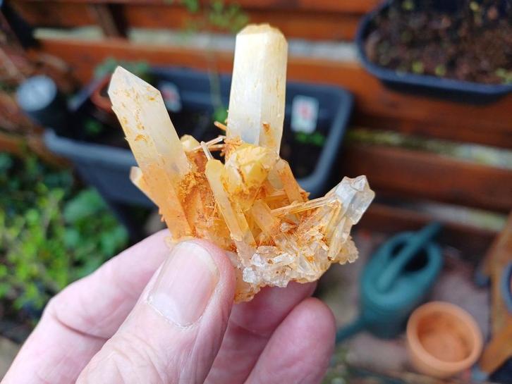 MK05 Mango Kwarts , inclusies van Haloysiet , Colombia, Verzamelen, Mineralen en Fossielen, Mineraal, Ophalen of Verzenden