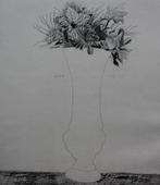 Herman Berserik - Ets: vaas met bloemen - 1980, Verzenden