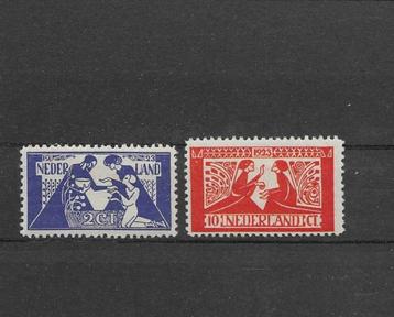 Nederland 1923, NVPH 134 t/m 135, Ongebruikt. beschikbaar voor biedingen
