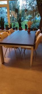 Eettafel met 4 stoelen, Ophalen of Verzenden, Gebruikt, Modern, 4 tot 6 stoelen