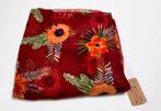 Rode foulard met bloemen, Ophalen of Verzenden, Nieuw, Sjaal