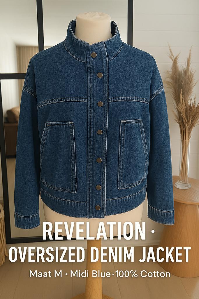 Revelation spijker cargo jacket – maat M, Kleding | Dames, Jassen | Zomer, Zo goed als nieuw, Maat 38/40 (M), Blauw, Ophalen of Verzenden