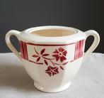 Badonviller oude suikerpot, rode decoratie, art deco, Antiek en Kunst, Antiek | Servies los, Ophalen of Verzenden
