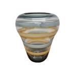 Vintage Glazen Swirl design vaas, Overige kleuren, Ophalen of Verzenden, Minder dan 50 cm, Glas