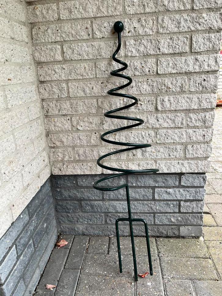 Plantensteun rankhulp groen metaal spiraal, Tuin en Terras, Tuinstekers, Zo goed als nieuw, Ophalen