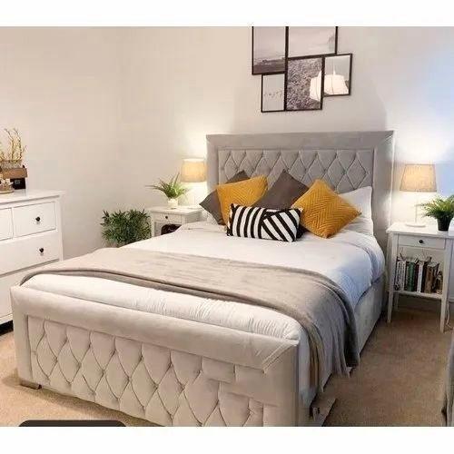 Luxe Gestoffeerd Bed – Verkrijgbaar in Single, Double, Queen, Huis en Inrichting, Slaapkamer | Beddengoed, Nieuw, Tweepersoons