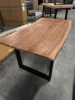 Eettafel boomstam 160 cm acacia, Huis en Inrichting, Tafels | Eettafels, Ophalen, 50 tot 100 cm, Zo goed als nieuw, 150 tot 200 cm