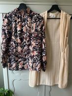 Hele leuke blouse en hesje - Maat S, Ophalen of Verzenden, Zo goed als nieuw, Maat 36 (S), Bruin